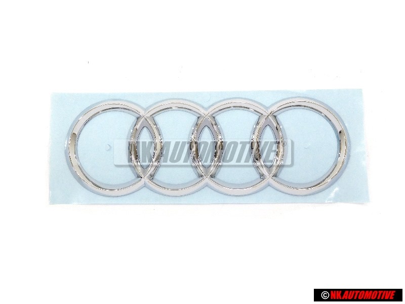 Original Audi Rings Rear Boot Badge Emblem Chrome - 4N0853742 2ZZ