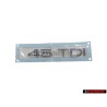 Original Audi 45 TDI Rear Boot Badge Emblem Chrome - 4G0853744D 2ZZ