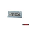 Original Audi TDI Rear Boot Badge Emblem Chrome - 8J0853737 2ZZ