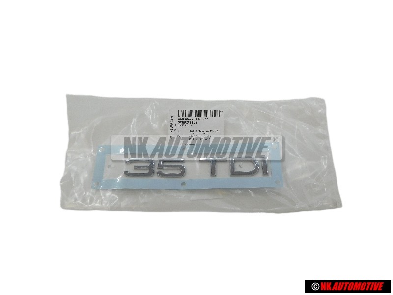Original Audi 35 TDI Rear Boot Badge Emblem Chrome - 8K0853744D 2ZZ