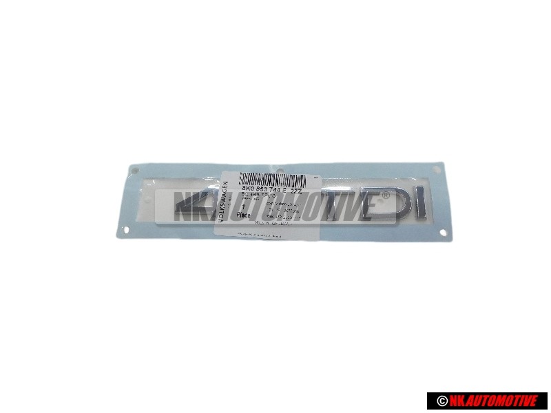 Original Audi 40 TDI Rear Boot Badge Emblem Chrome - 8K0853744E 2ZZ
