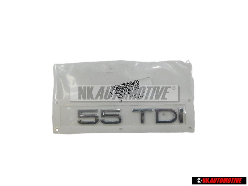 Original Audi 55 TDI Rear Boot Badge Emblem Chrome - 4G8853744A 2ZZ