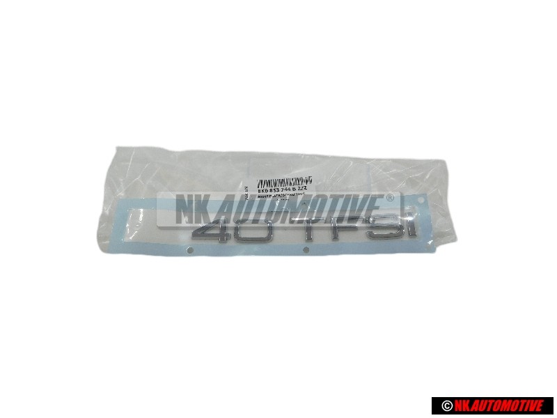 Original Audi 40 TFSI Rear Boot Badge Emblem Chrome - 8K0853744B 2ZZ