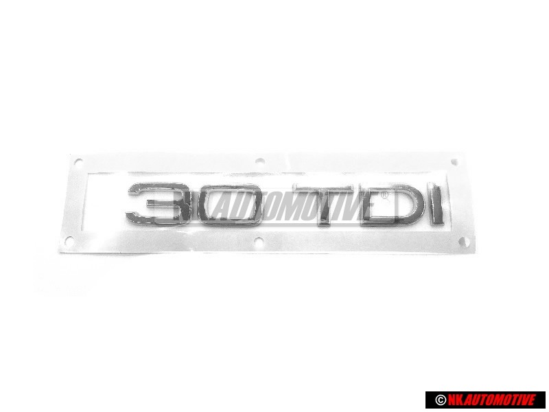 Original Audi 30 TDI Rear Boot Badge Emblem Chrome - 8K0853744C 2ZZ