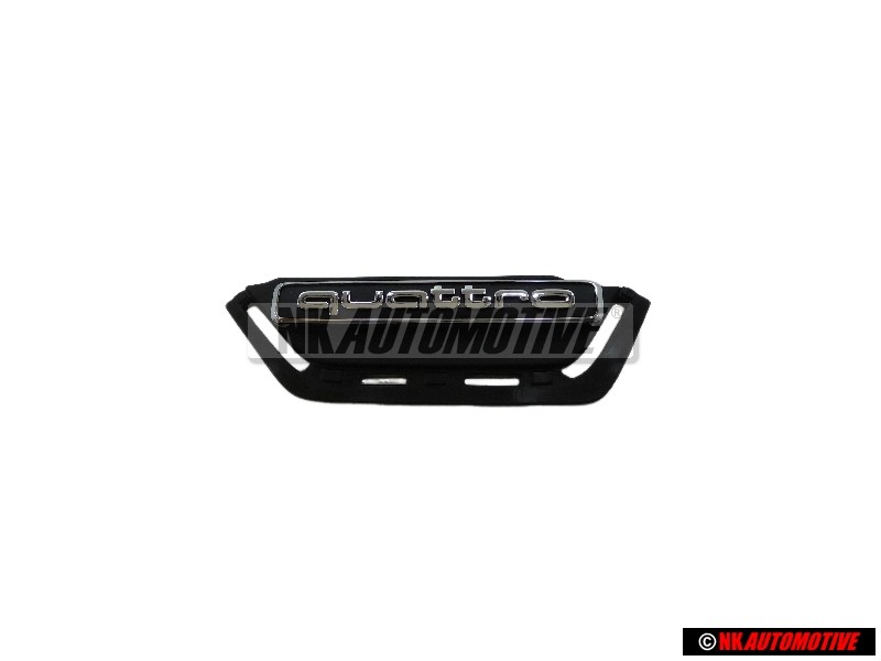 Original Audi QUATTRO Front Grill Badge Emblem Black Chrome - 4K0853736E 2ZZ