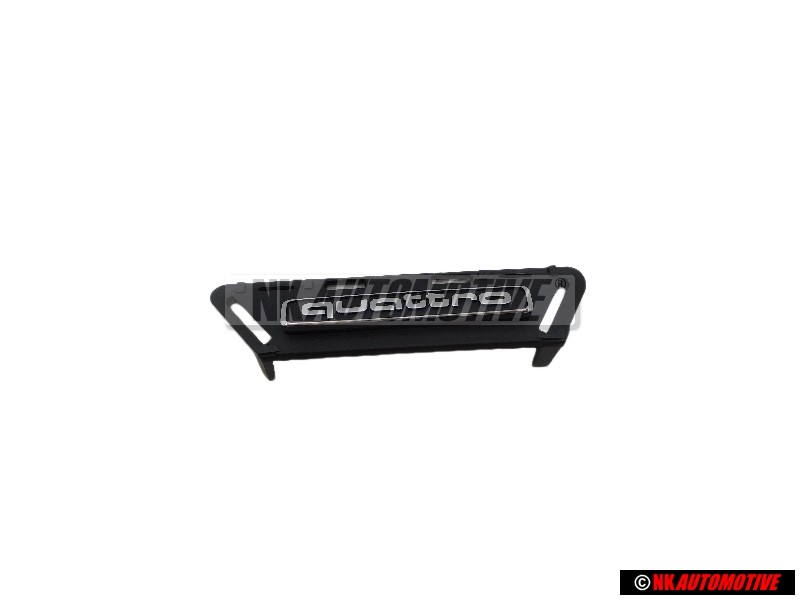 Original Audi QUATTRO Front Grill Badge Emblem Black Chrome - 4K0853736F 2ZZ