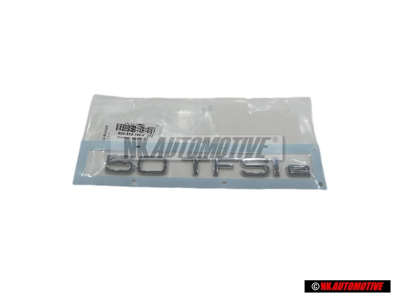 Original Audi 50 TFSI E Rear Boot Badge Emblem Chrome - 80A853744K 2ZZ