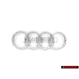 Original Audi Rings Front Grill Badge Emblem Chrome - 8K0853605