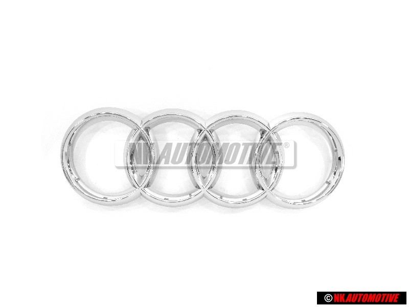 Original Audi Rings Front Grill Badge Emblem Chrome - 8K0853605