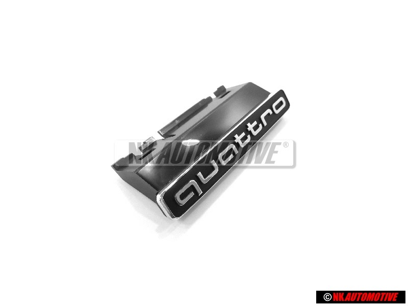 Original Audi QUATTRO Front Grill Badge Emblem Black Chrome - 8W0853736 2ZZ