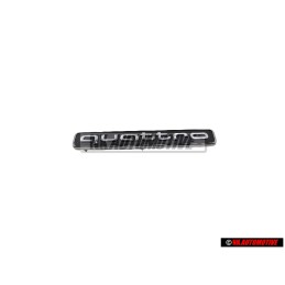 Original Audi QUATTRO Front Grill Badge Emblem Black Chrome - 8W9853736 2ZZ