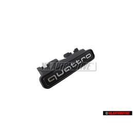 Original Audi QUATTRO Front Grill Badge Emblem Black Chrome - 8W0853736D 2ZZ