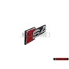 Original Audi S4 Front Grill Badge Emblem Black Chrome Red - 8W0853736F 2ZZ