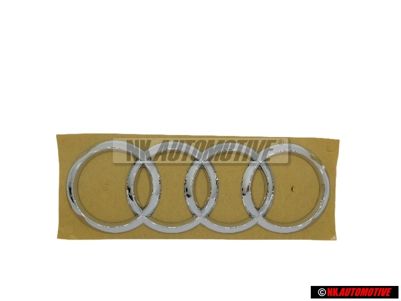 Original Audi Rings Rear Boot Badge Emblem Chrome - 8W5853742 2ZZ
