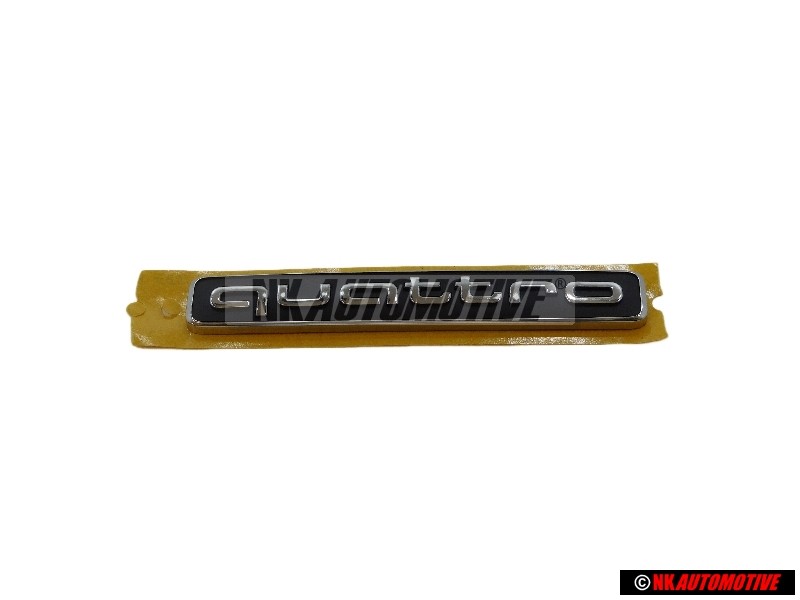 Original Audi QUATTRO Rear Boot Badge Emblem Black Chrome - 8W9853737 2ZZ