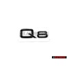 Original Audi Q8 Rear Boot Badge Emblem Black - 4M8071803