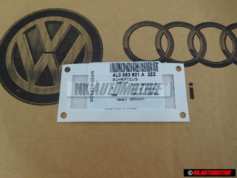 Original Audi V12 Side Badge Emblem Chrome - 4L0853601A 2ZZ