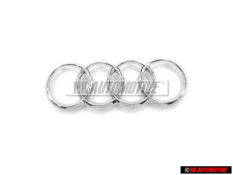 Original Audi Rings Front Grill Badge Emblem Chrome - 4M0853605 2ZZ