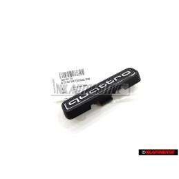 Original Audi QUATTRO Front Grill Badge Emblem Black Chrome - 4M0853736