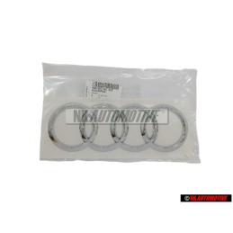 Original Audi Rings Rear Boot Badge Emblem Chrome - 4M0853742 2ZZ