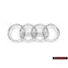Original Audi Rings Front Grill Badge Emblem Chrome - 8R0853605