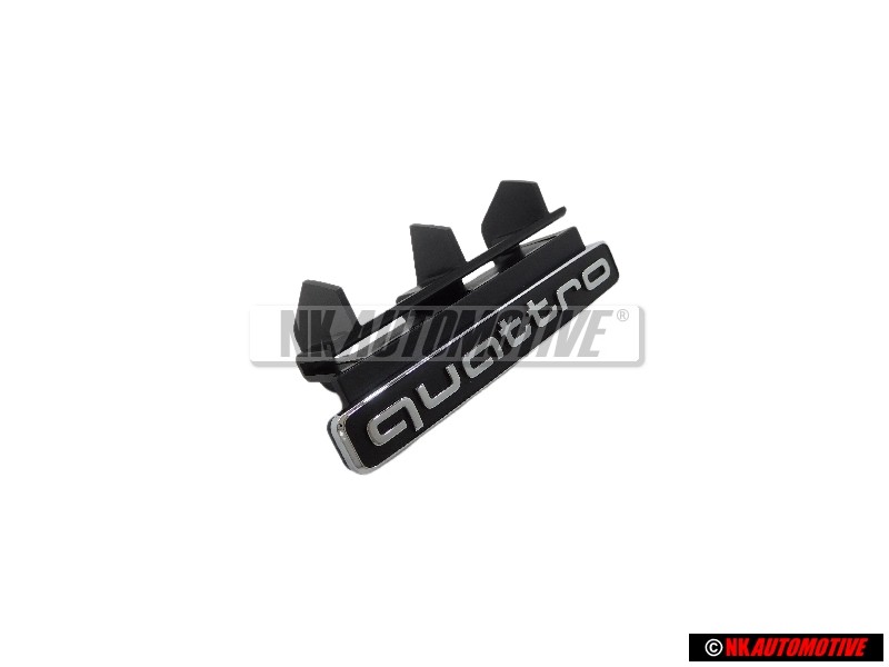 Original Audi QUATTRO Front Grill Badge Emblem Black Chrome - 80A853736 2ZZ
