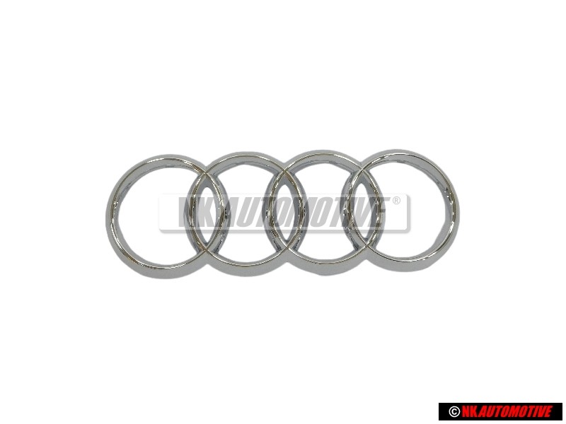 Original Audi Rings Front Grill Badge Emblem Chrome - 80A853605C 2ZZ