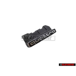 Original Audi QUATTRO Front Grill Badge Emblem Black Chrome - 80A853736D 2ZZ
