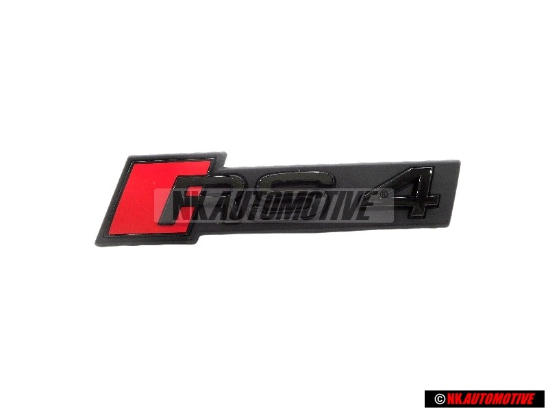 Original Audi RS4 Front Grill Badge Emblem Black Red - 8W0853736C T94