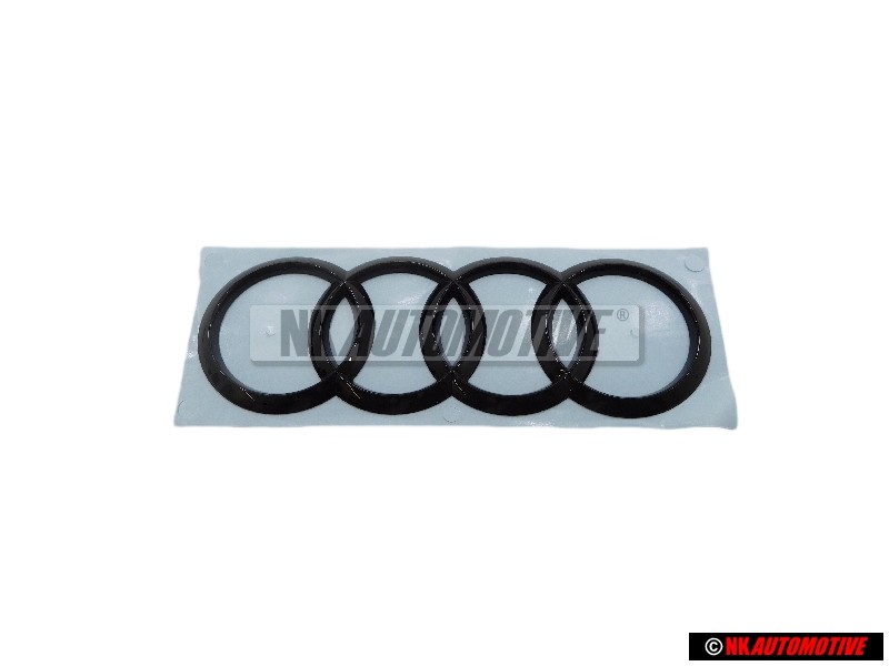 Original Audi Rings Rear Boot Badge Emblem Black - 8W9853742A T94