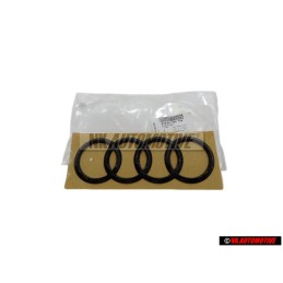 Original Audi Rings Rear Boot Badge Emblem Black - 8V5853742 T94