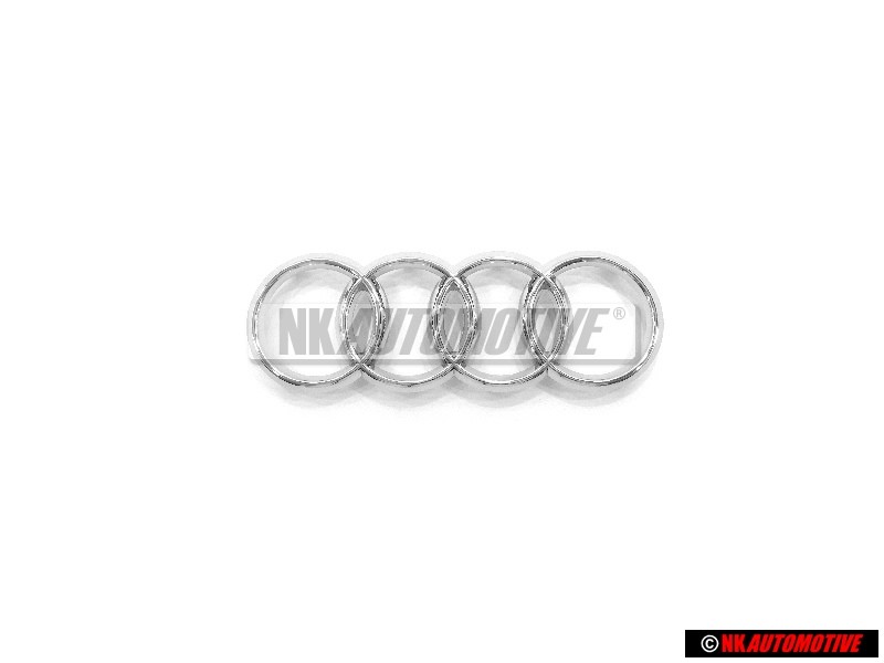 Original Audi Rings Front Grill Badge Emblem Chrome - 8J0853605