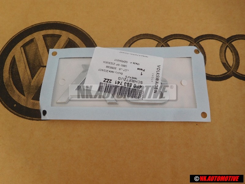 Original Audi A6 Rear Boot Badge Emblem Chrome - 4F0853741 2ZZ