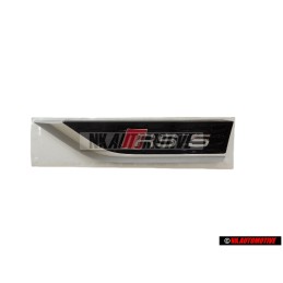Original Audi RS5 Side Badge Emblem Black Red - 8W6853601D PUZ