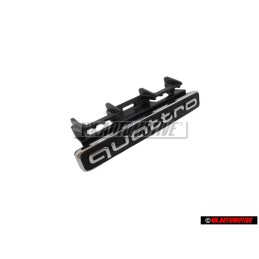 Original Audi QUATTRO Front Grill Badge Emblem Black Chrome - 4K0853736 9B9