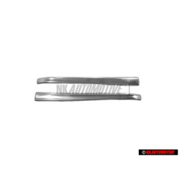 2x Original VW Exterior Door Handle Insert Metal Trim Chrome - 433837239