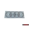 Original Audi Rings Rear Boot Badge Emblem Chrome - 8P0853742 2ZZ
