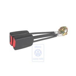 Original VW Double Belt Latch Satin Black/Fire Red - 1C0857488 FCN