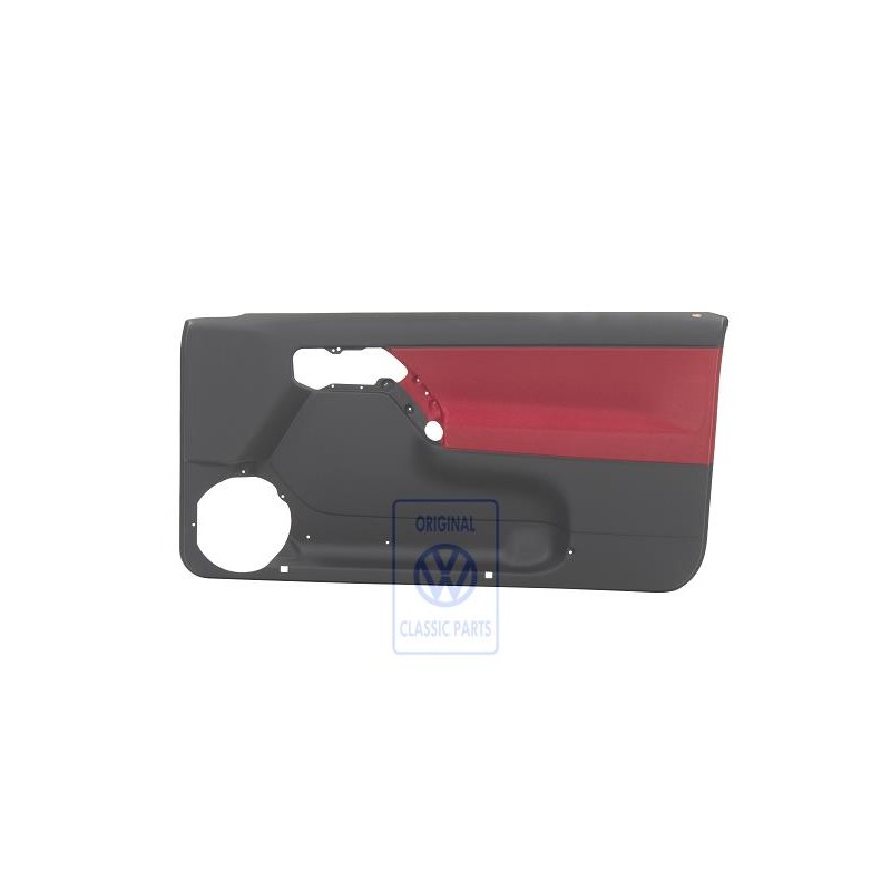 Original VW Door Panel Trim (Cloth) Black/Murano Red - 1E0867012ATLZR