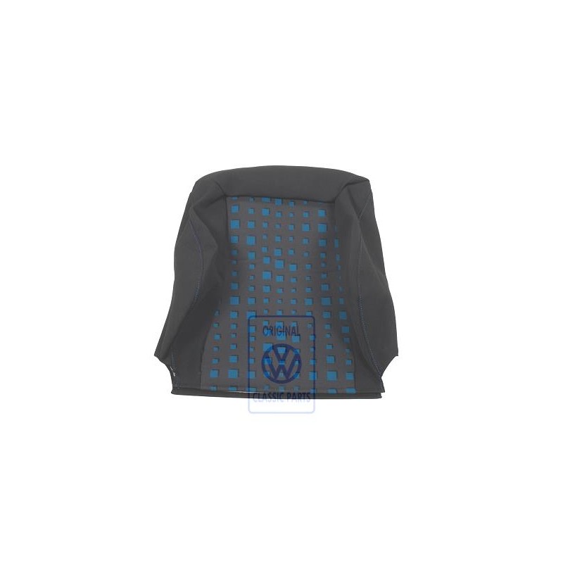 Original VW Backrest Cover (Fabric) Black/Blue - 1E0881805ALGUV