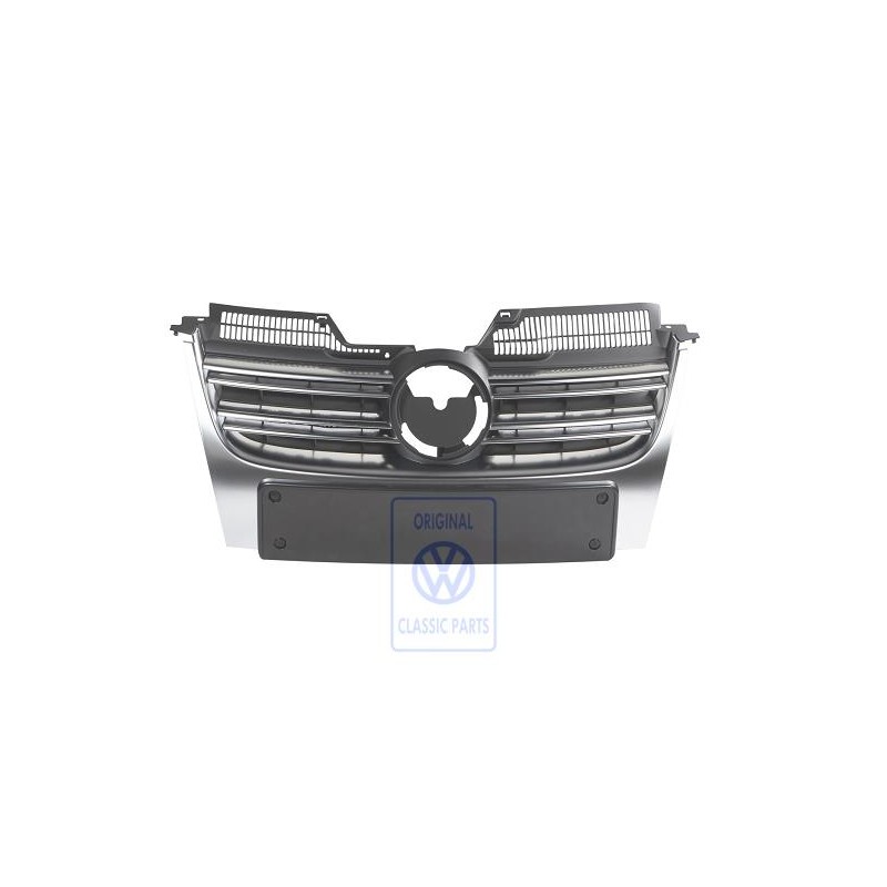 Original VW Radiator Grille Satin Black/Chrome Matt Silk - 1K5853651E UBN