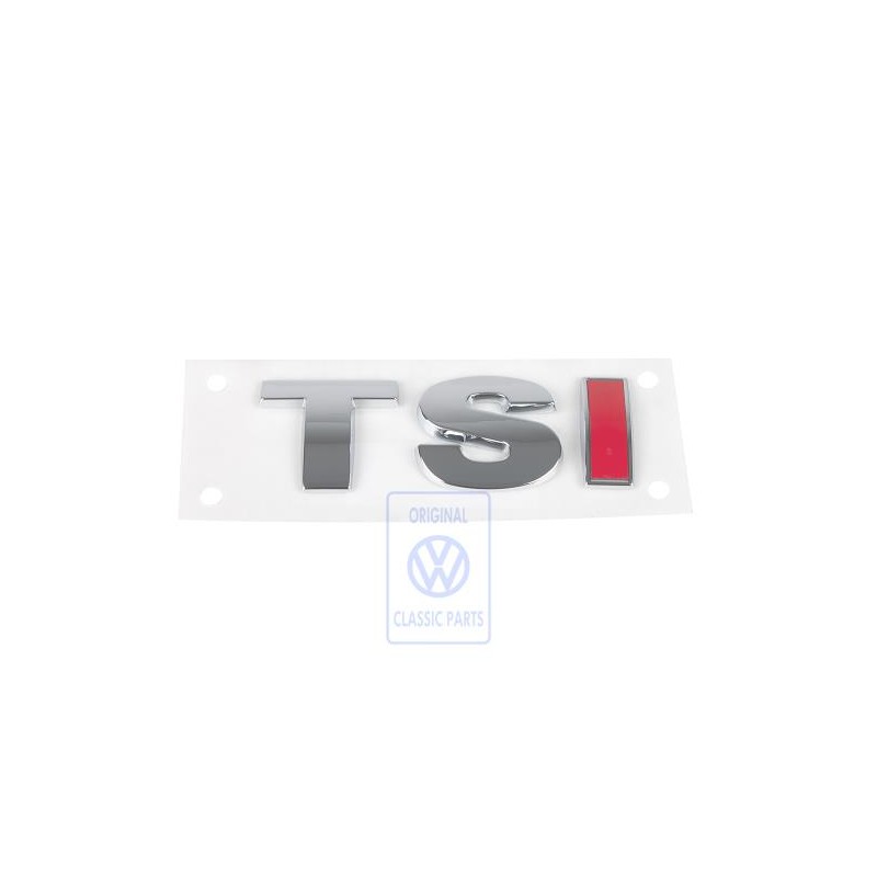 Original VW Inscription Chrome/Chrome/Red - 1T0853675J GQF