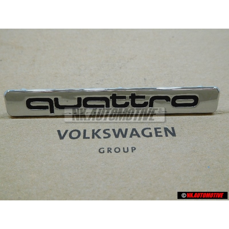 Original Audi QUATTRO Front Grill Badge Emblem Chrome - 8L0853682 2ZZ
