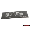 Original VW Sticker For Headlight Beam Length Adjustment - 1C0000547