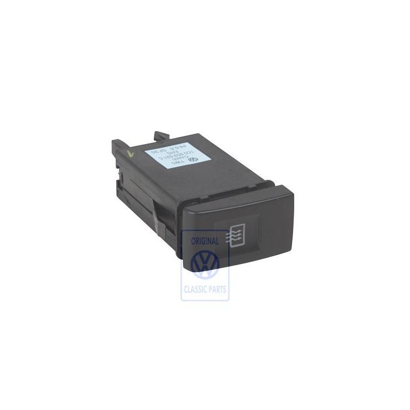 Original VW Switch For Heated Rear Window Satin Black - 1C0959621C B41
