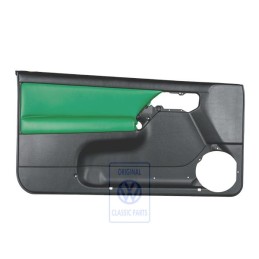 Original VW Door Trim (Leather/Leatherette) Black/Green - 1E0867011APLPS