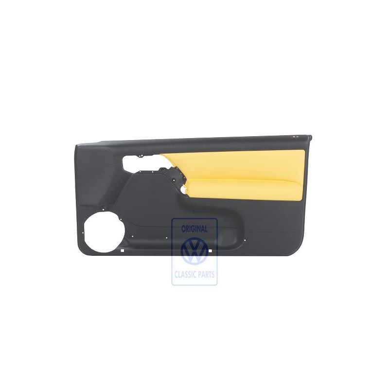 Original VW Door Trim (Leather/Leatherette) Black/Yellow - 1E0867012AMEAH
