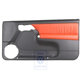 Original VW Door Trim Leather/Leatherette Black/Tropical Orange - 1E0867012APHGH