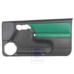 Original VW Door Trim (Leather/Leatherette) Black/Green - 1E0867012APLPS