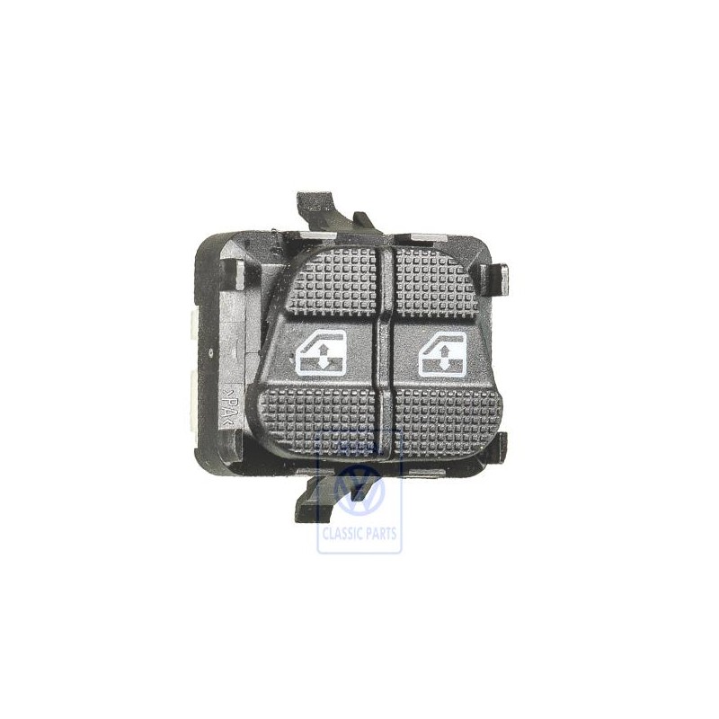 Original VW Switch For Electric Window Regulator Satin Black - 1E1959855 01C